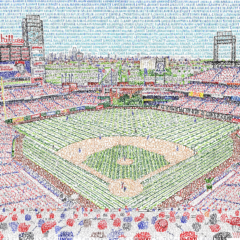 Citizens Bank Park Word Art by Daniel Duffy 