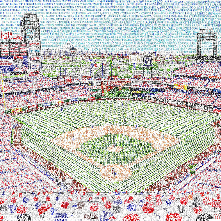 Citizens Bank Park Word Art by Daniel Duffy 