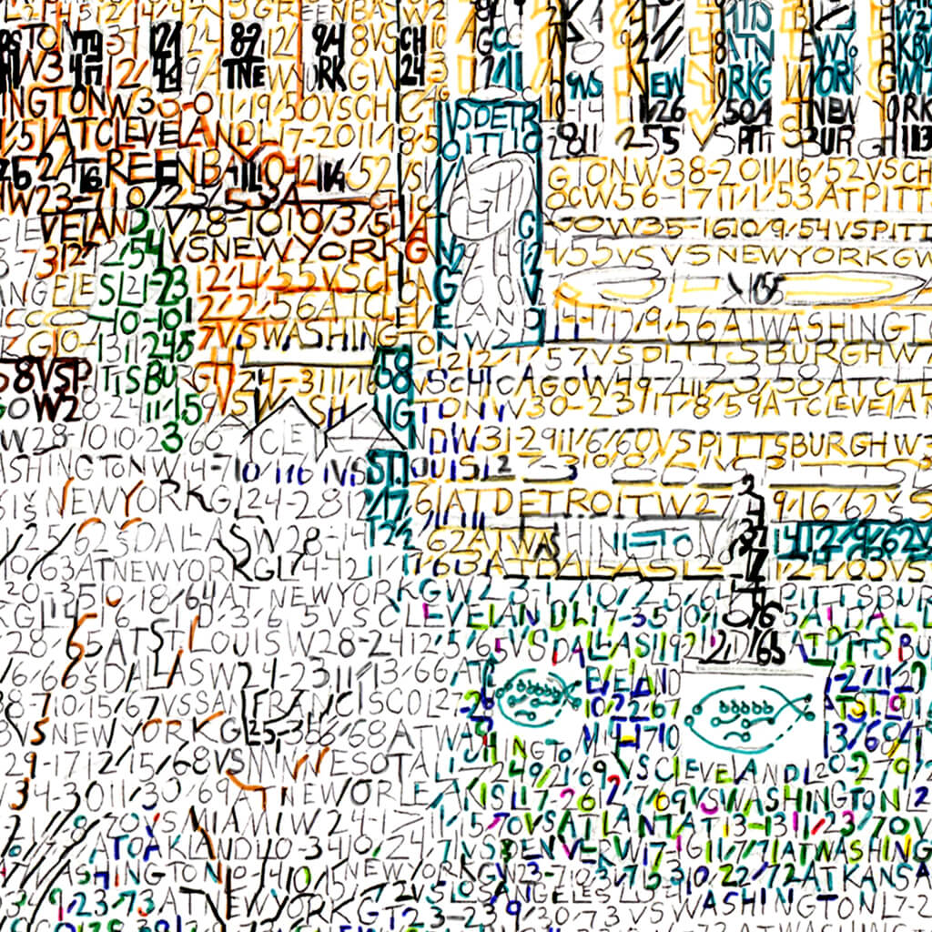 Philadelphia Eagles Parade Word Art Detail  