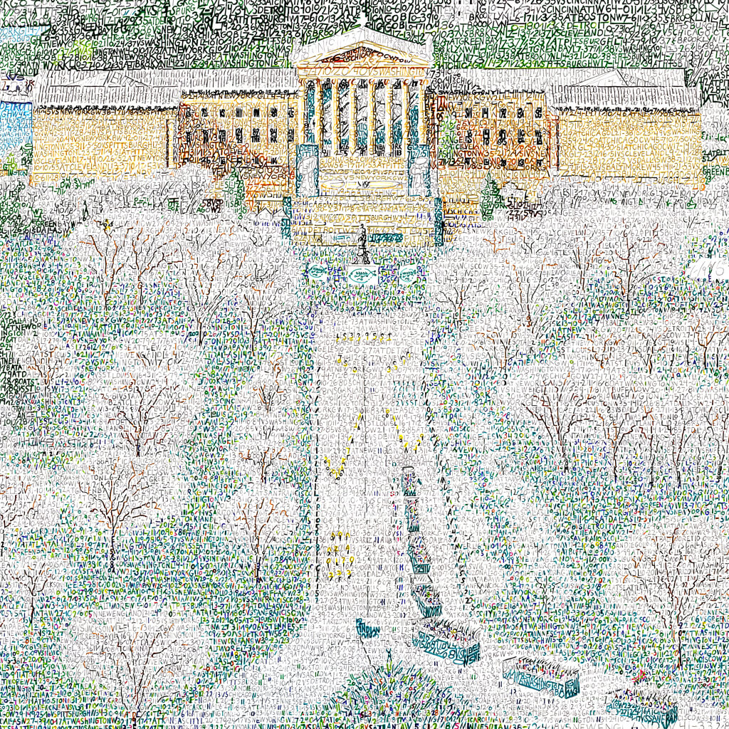 Philadelphia Eagles Parade Word Art by Daniel Duffy 