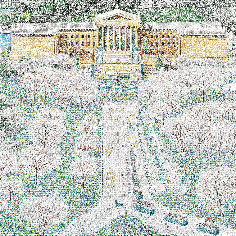 Philadelphia Eagles Parade Word Art by Daniel Duffy 