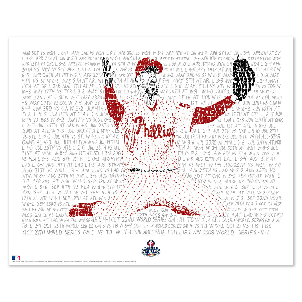 2008 Philadelphia Phillies World Series Word Art