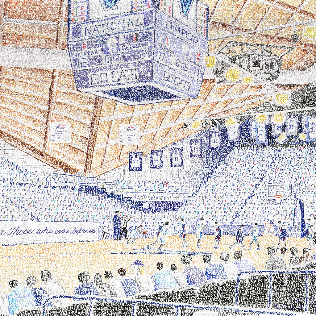Villanova Wildcats Pavilion Word Art by Daniel Duffy 