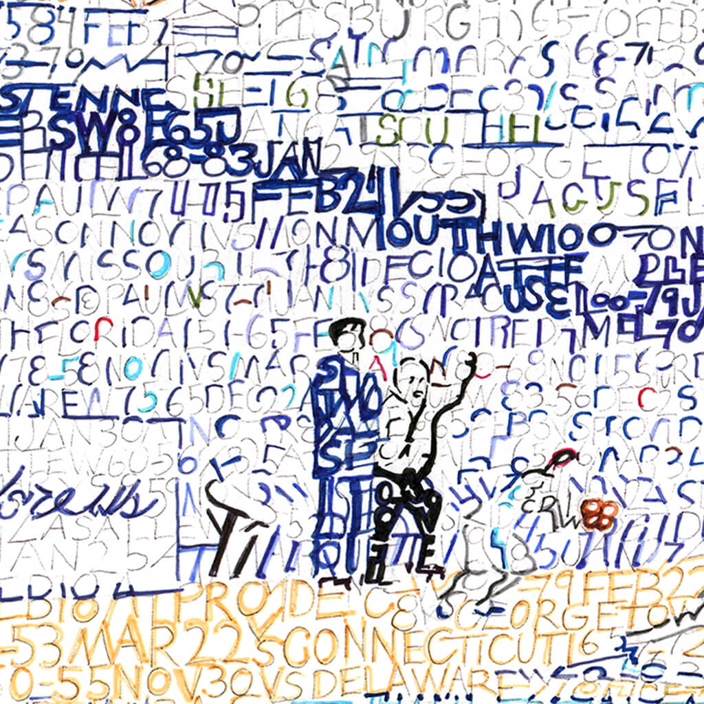 Villanova Wildcats Pavilion Word Art Detail  