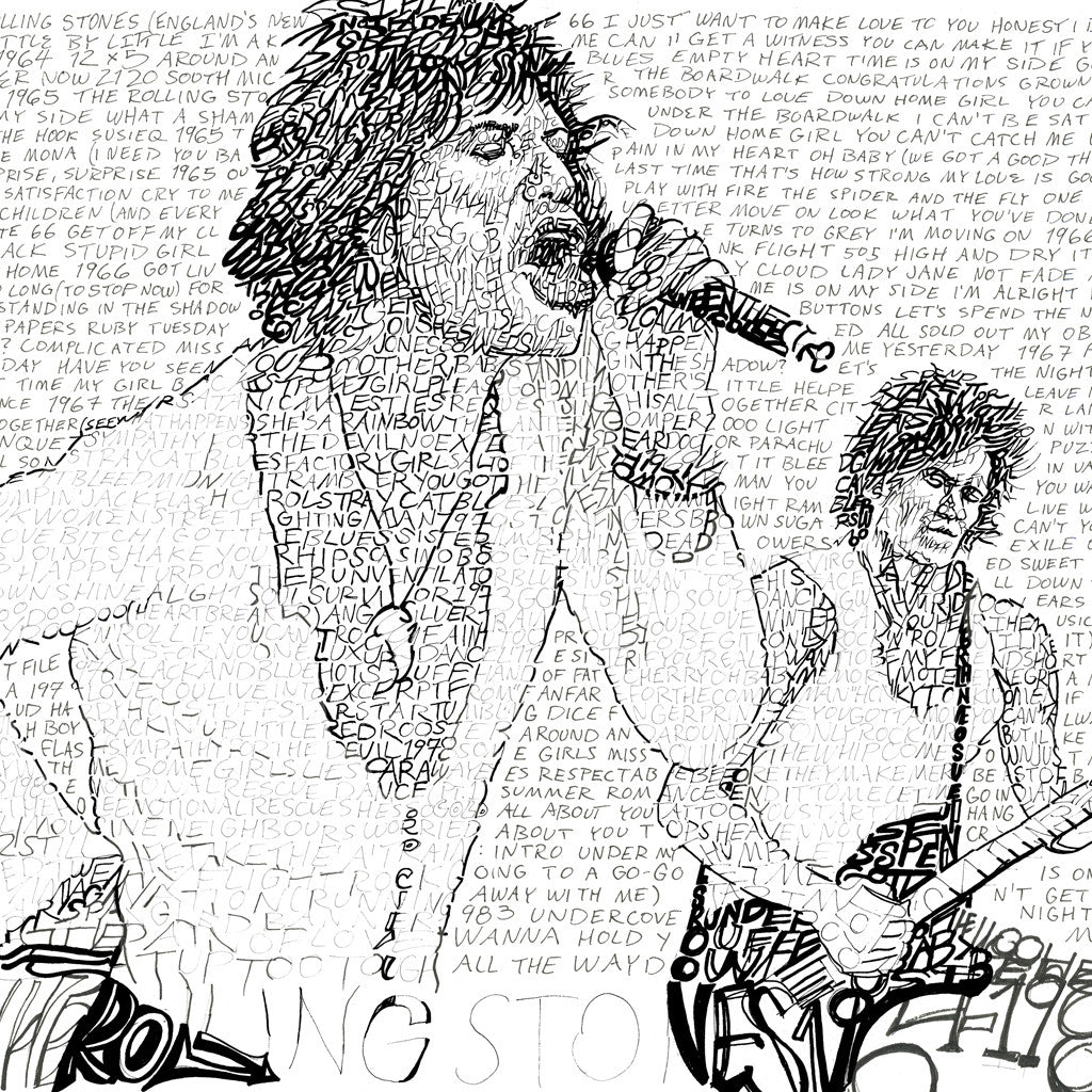 Rolling Stones Word Art