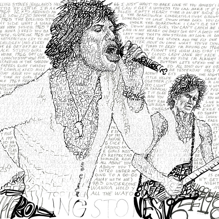 Rolling Stones Word Art