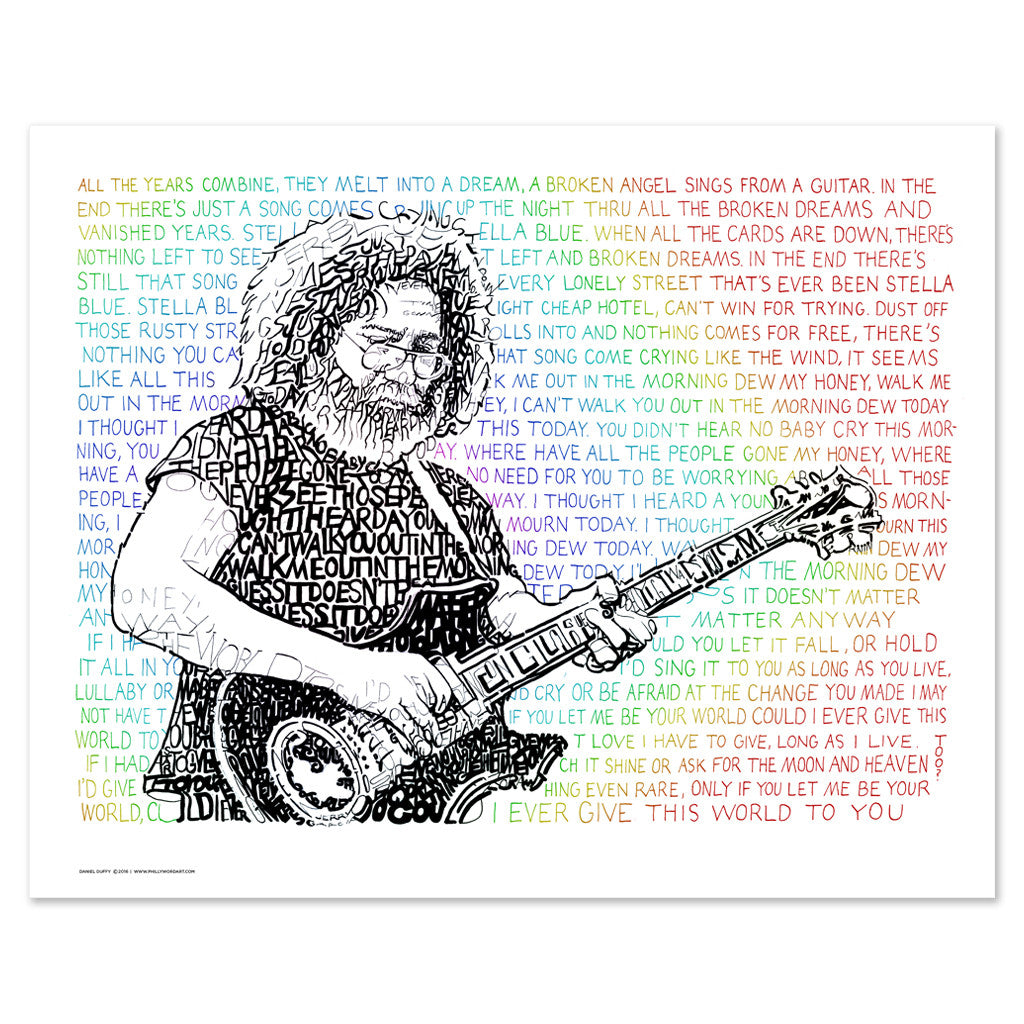 Grateful Dead Jerry Garcia Deadhead Wall Art 