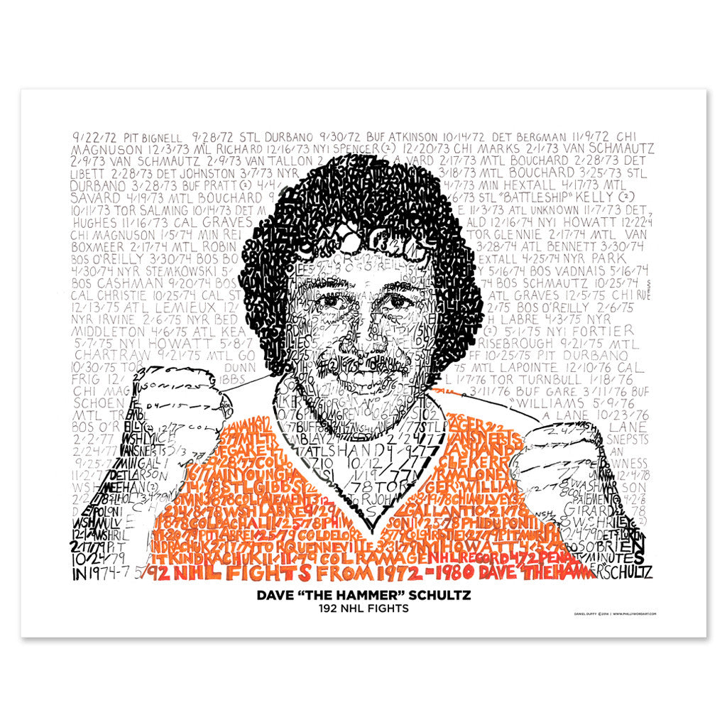 Philadelphia Flyers Dave Schultz Wall Decor
