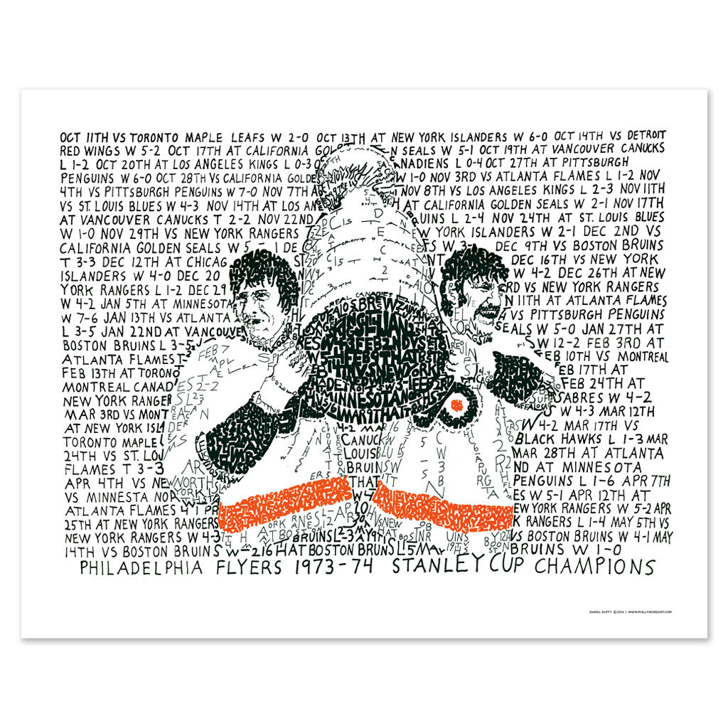 Philadelphia Flyers 1973-74 Stanley Cup Poster
