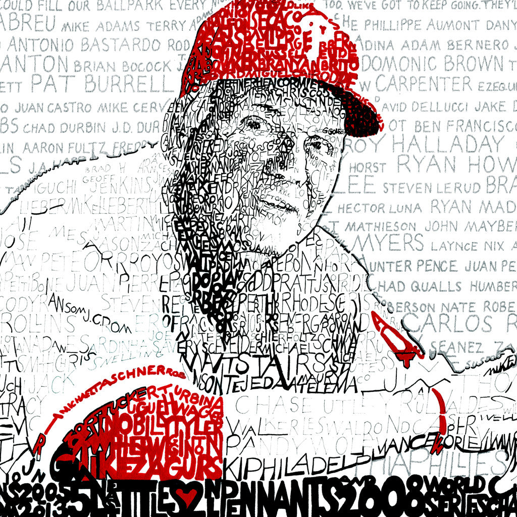 Philadelphia Phillies Charlie Manuel Word Art