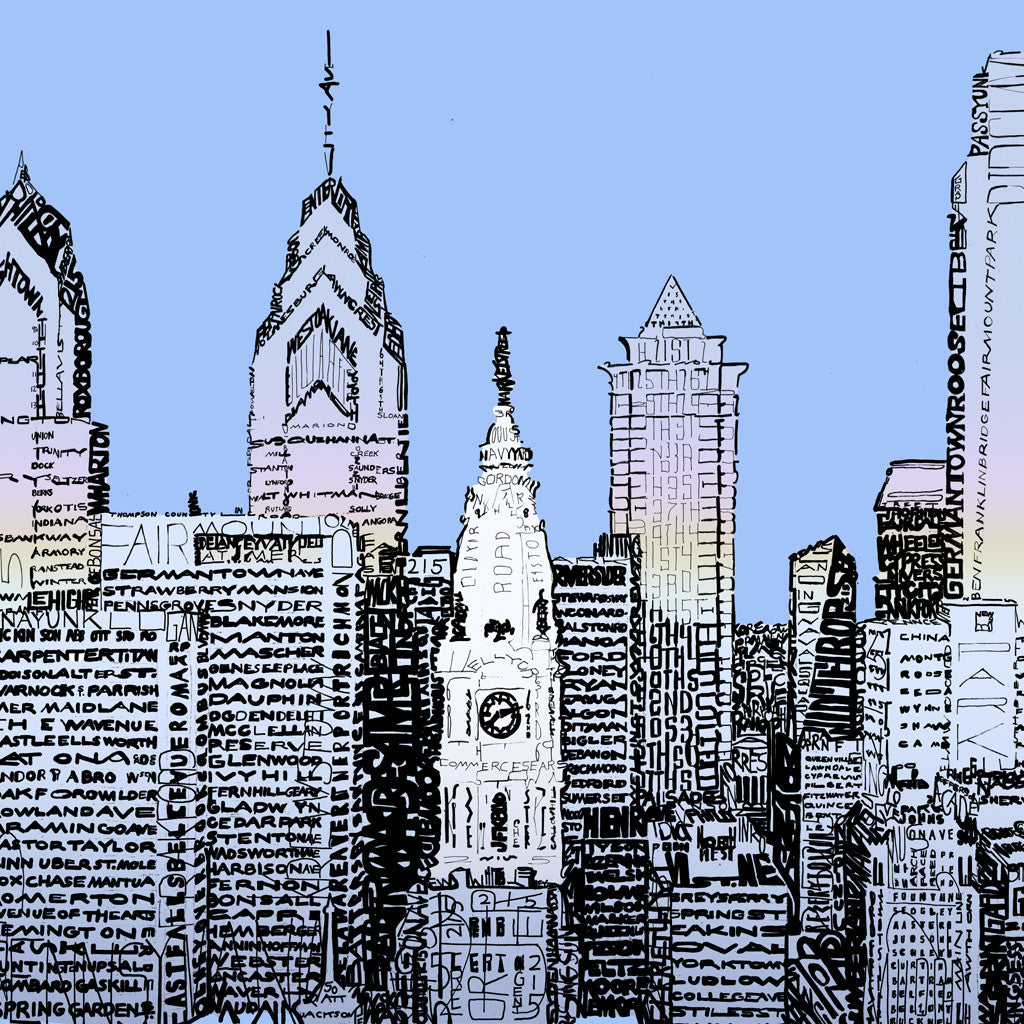 Philadelphia Skyline Wall Art Poster