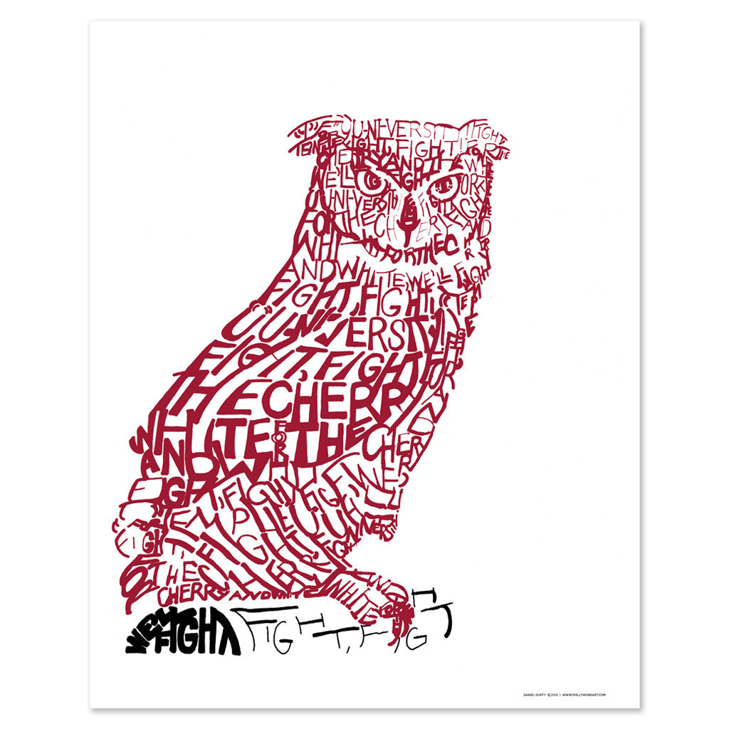 Temple Owls Dorm Decor Poster