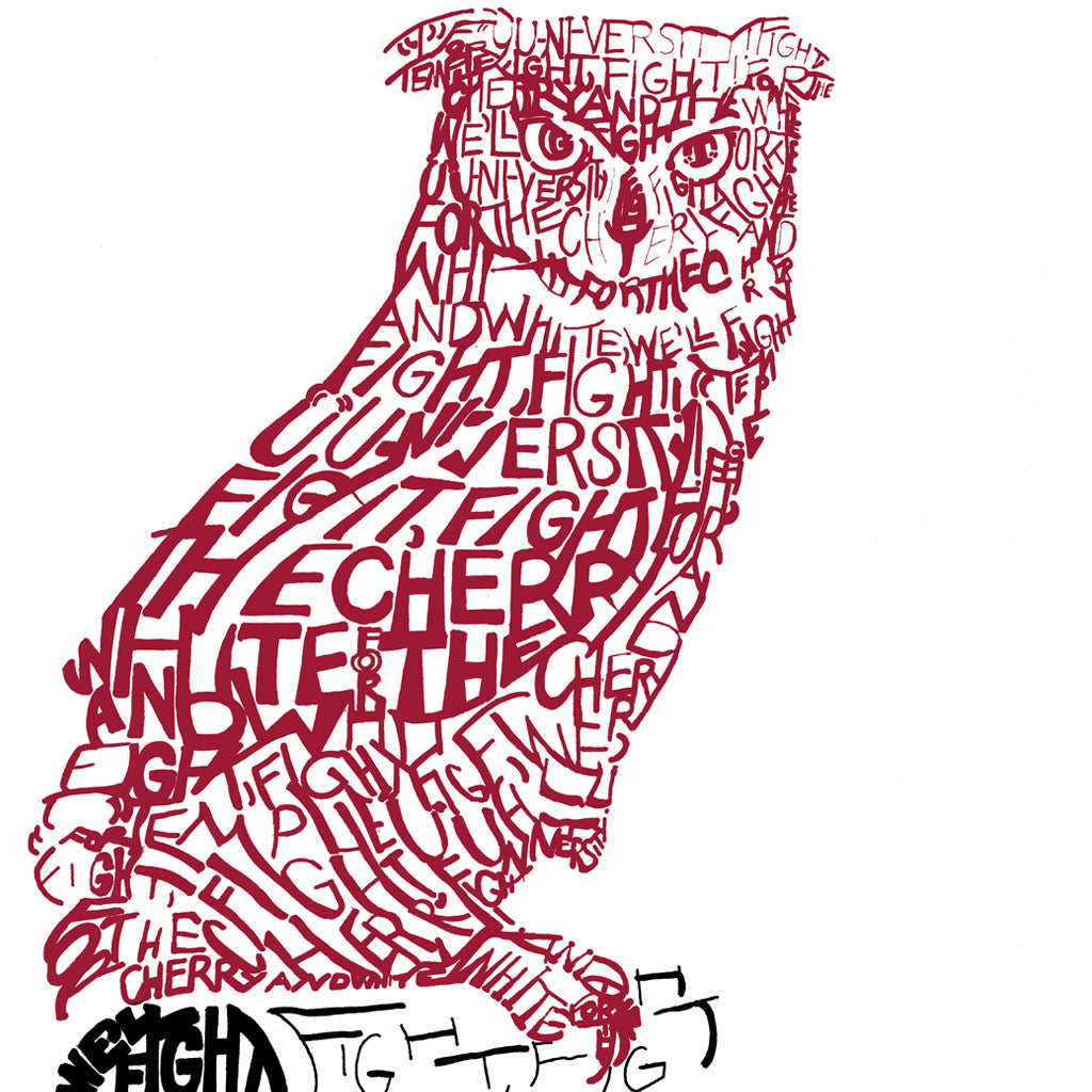 Temple Owls Wall Art Poster