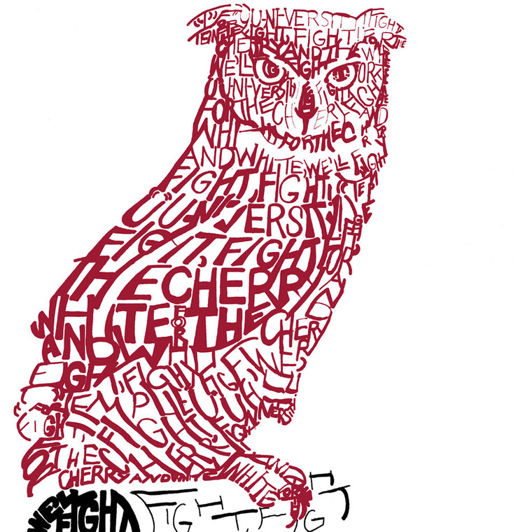 Temple Owls Wall Art Poster