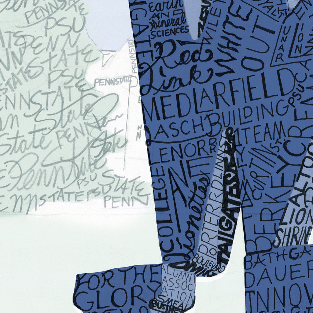 We Are Penn State Word Art Print