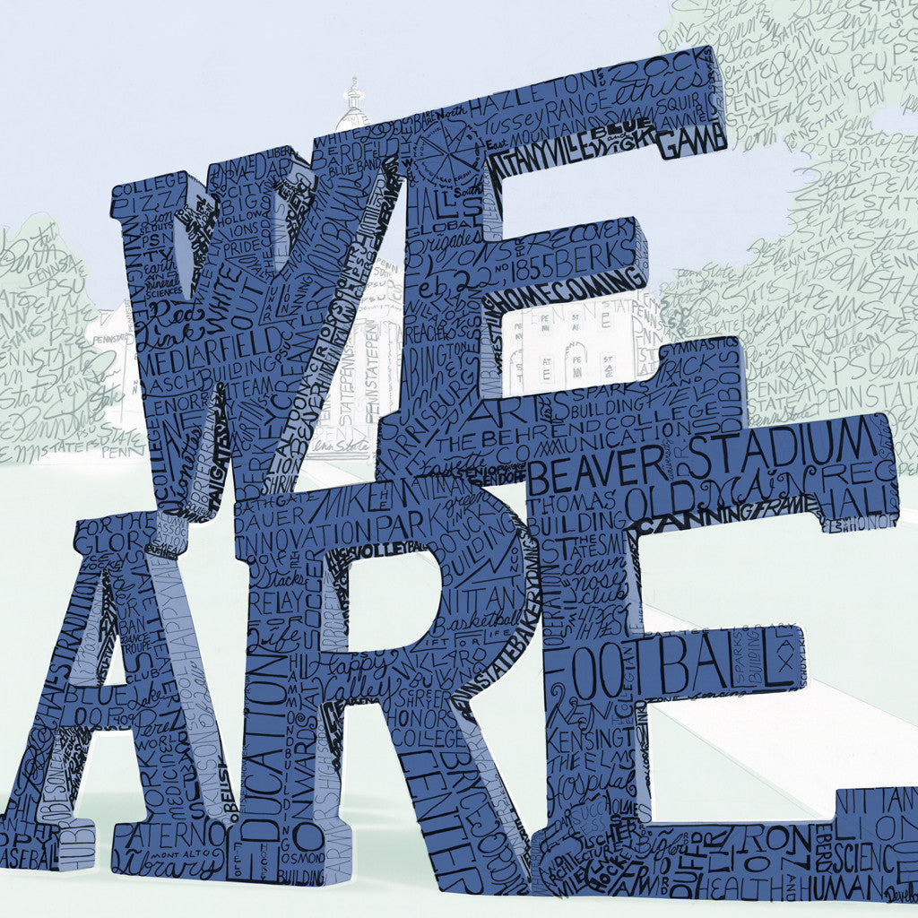 Penn State We Are Word Art Poster