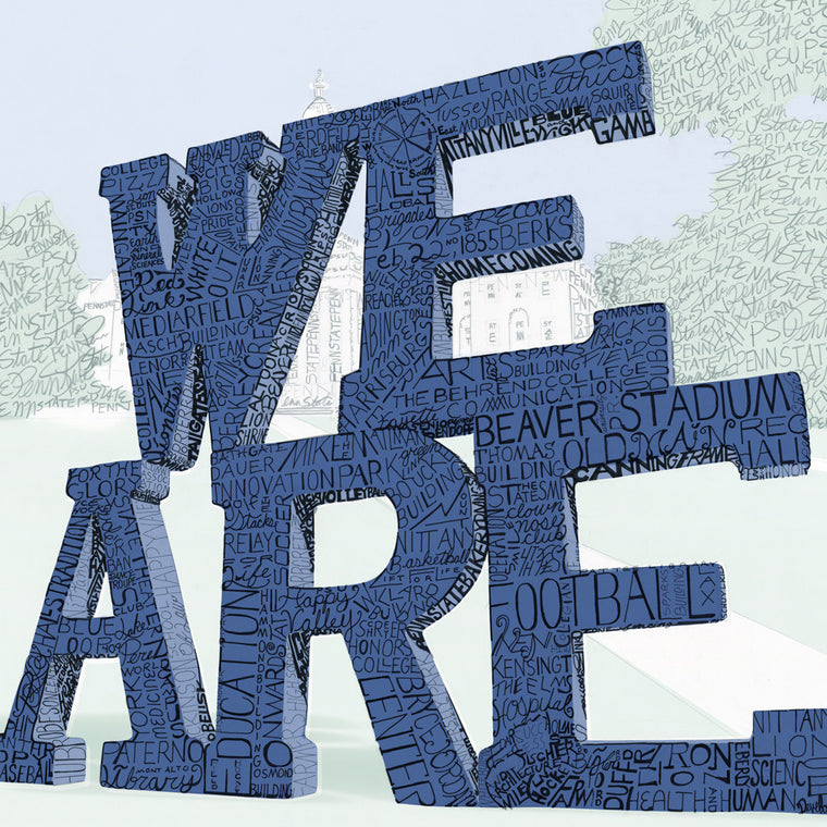 Penn State We Are Word Art Poster