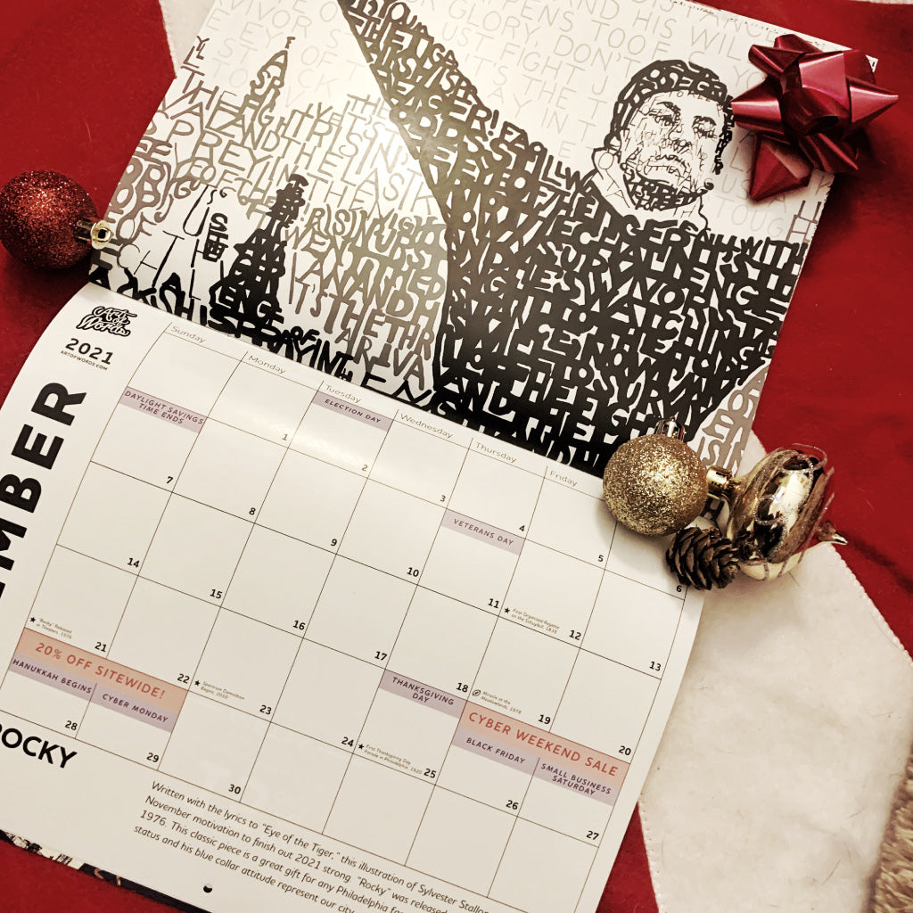 Art of Words 2021 Calendar