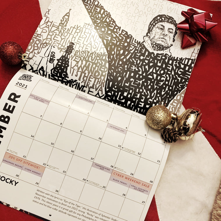Art of Words 2021 Calendar
